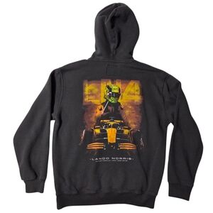 Hollister McLaren Lando Norris Hoodie Small Black F1 LN4 Racing Graphic Pullover